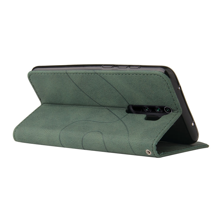 For Xiaomi Redmi Note 8 Pro Dual-color Splicing Horizontal Flip PU Leather Case with Holder & Card Slots & Wallet(Green) - Xiaomi Cases by buy2fix | Online Shopping UK | buy2fix