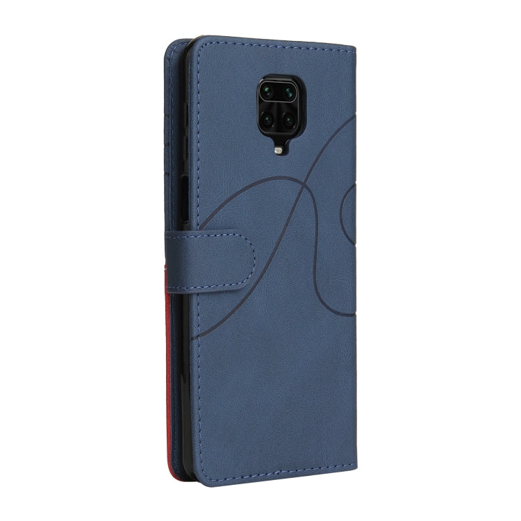 For Xiaomi Redmi Note 9 Pro / Note 9 Pro Max Dual-color Splicing Horizontal Flip PU Leather Case with Holder & Card Slots & Wallet(Blue) - Xiaomi Cases by buy2fix | Online Shopping UK | buy2fix