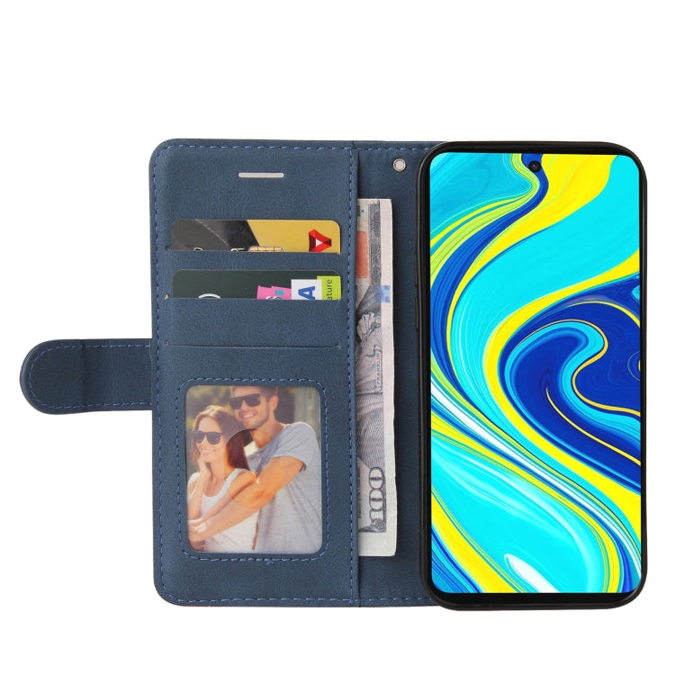 For Xiaomi Redmi Note 9 Pro / Note 9 Pro Max Dual-color Splicing Horizontal Flip PU Leather Case with Holder & Card Slots & Wallet(Blue) - Xiaomi Cases by buy2fix | Online Shopping UK | buy2fix