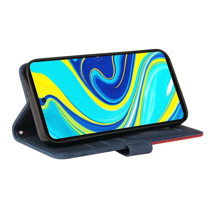 For Xiaomi Redmi Note 9 Pro / Note 9 Pro Max Dual-color Splicing Horizontal Flip PU Leather Case with Holder & Card Slots & Wallet(Blue) - Xiaomi Cases by buy2fix | Online Shopping UK | buy2fix