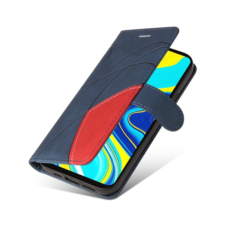 For Xiaomi Redmi Note 9 Pro / Note 9 Pro Max Dual-color Splicing Horizontal Flip PU Leather Case with Holder & Card Slots & Wallet(Blue) - Xiaomi Cases by buy2fix | Online Shopping UK | buy2fix