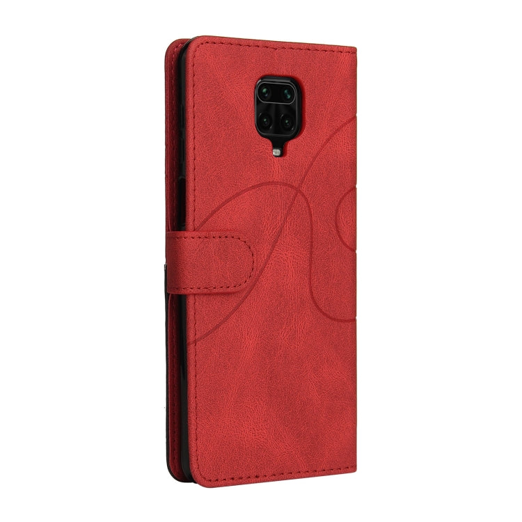 For Xiaomi Redmi Note 9 Pro / Note 9 Pro Max Dual-color Splicing Horizontal Flip PU Leather Case with Holder & Card Slots & Wallet(Red) - Xiaomi Cases by buy2fix | Online Shopping UK | buy2fix