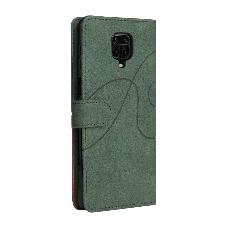 For Xiaomi Redmi Note 9 Pro / Note 9 Pro Max Dual-color Splicing Horizontal Flip PU Leather Case with Holder & Card Slots & Wallet(Green) - Xiaomi Cases by buy2fix | Online Shopping UK | buy2fix