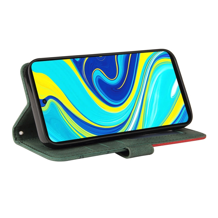 For Xiaomi Redmi Note 9 Pro / Note 9 Pro Max Dual-color Splicing Horizontal Flip PU Leather Case with Holder & Card Slots & Wallet(Green) - Xiaomi Cases by buy2fix | Online Shopping UK | buy2fix