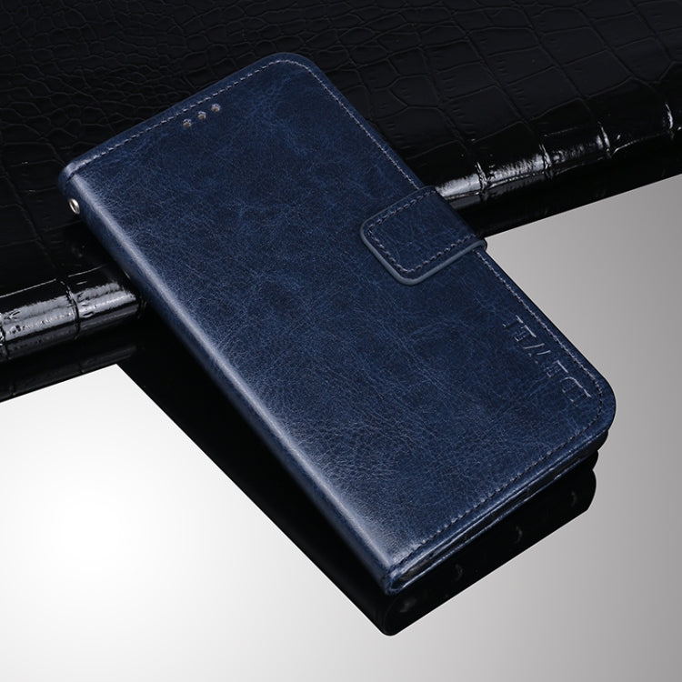 For ZTE Blade A51 idewei Crazy Horse Texture Horizontal Flip Leather Case with Holder & Card Slots & Wallet(Blue) - ZTE Cases by idewei | Online Shopping UK | buy2fix