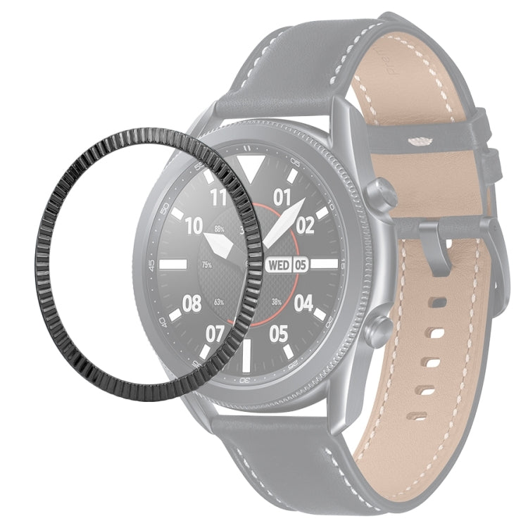 For Samsung Galaxy Watch 3 41mm Smart Watch Wave Texture Bezel Ring(Black) - Watch Cases by ENKAY | Online Shopping UK | buy2fix