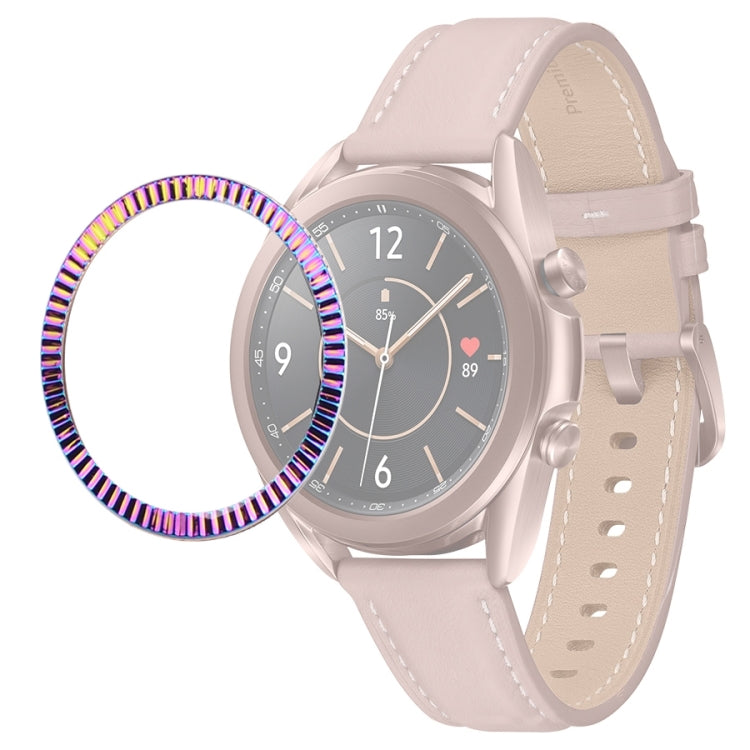 For Samsung Galaxy Watch 3 41mm Smart Watch Wave Texture Bezel Ring(Colorful) - Watch Cases by ENKAY | Online Shopping UK | buy2fix