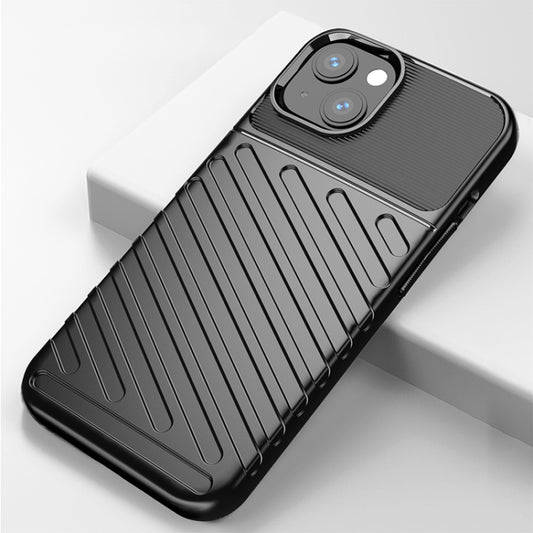 For iPhone 13 mini Thunderbolt Shockproof TPU Soft Case (Black) by buy2fix
