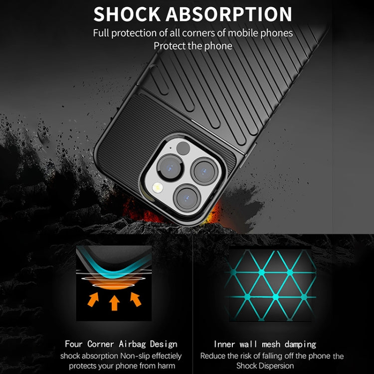 For iPhone 13 Pro Thunderbolt Shockproof TPU Soft Case (Black) - iPhone 13 Pro Cases by buy2fix | Online Shopping UK | buy2fix