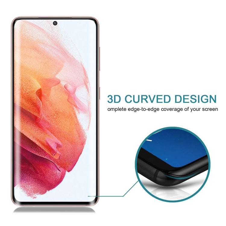 For Samsung Galaxy S21 5G Full Glue 9H HD 3D Curved Edge Tempered Glass Film(Black) - Galaxy Tempered Glass by buy2fix | Online Shopping UK | buy2fix