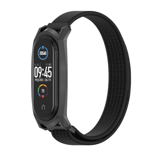 For Xiaomi Mi Band 6 / 5 / 4 / 3 Mijobs GT Nylon Loop Watch Band(Black) by MIJOBS