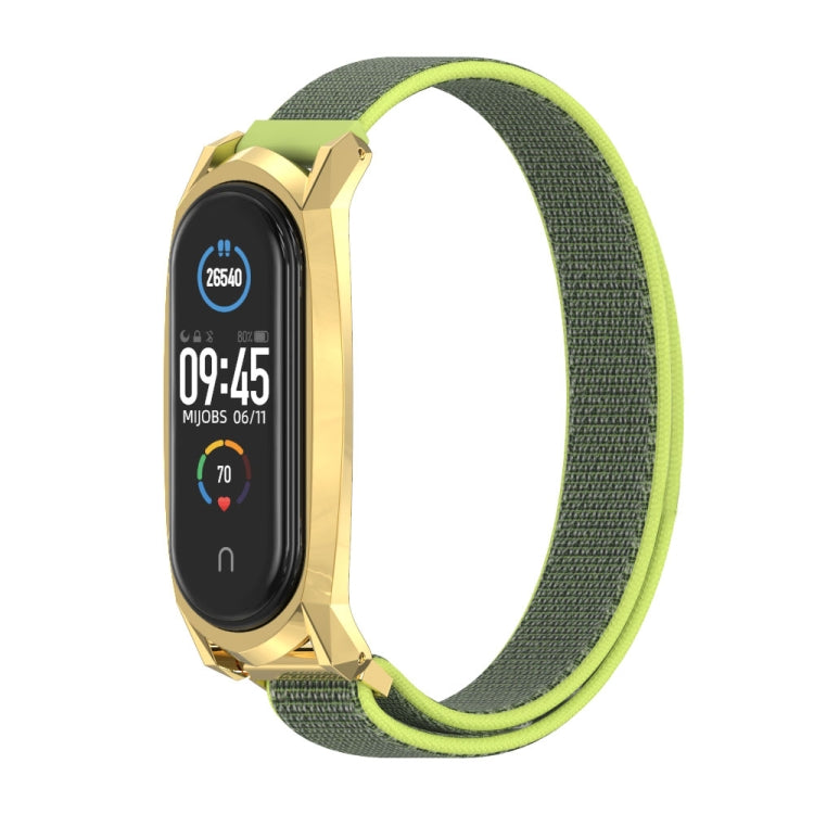 For Xiaomi Mi Band 6 / 5 / 4 / 3 Mijobs GT Nylon Loop Watch Band(Yellow Gold) - Watch Bands by MIJOBS | Online Shopping UK | buy2fix