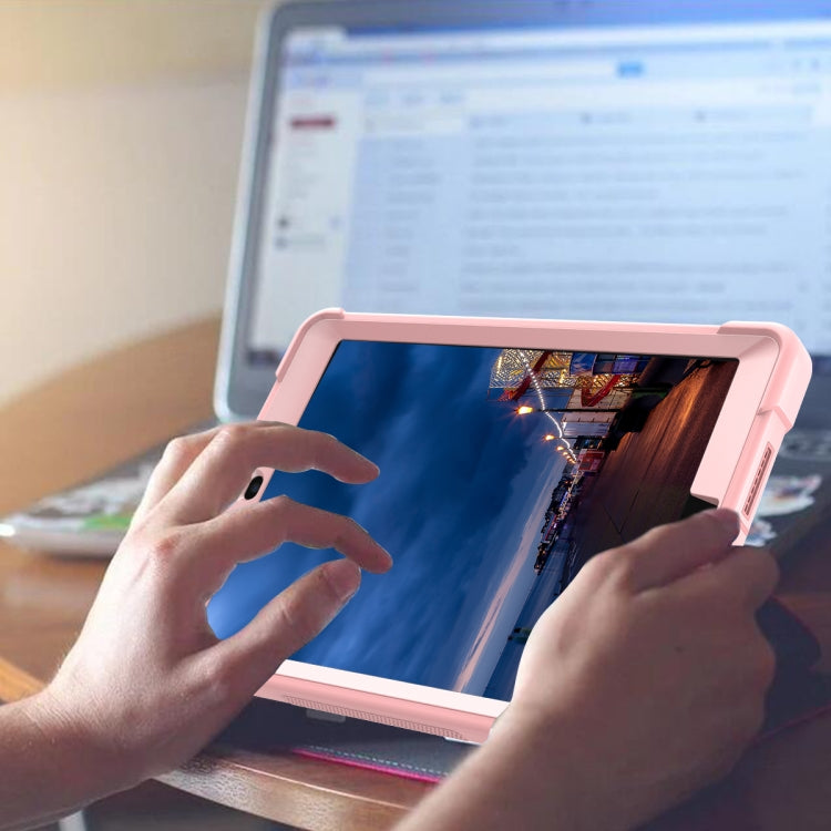 Silicone + PC Shockproof Protective Case with Holder For iPad mini (2019) / mini 4(Rose Gold) by buy2fix