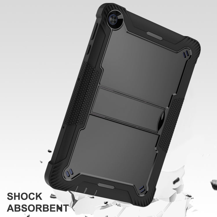 For Huawei MatePad T 10s / 10 Silicone + PC Shockproof Protective Case with Holder(Black) - Huawei by buy2fix | Online Shopping UK | buy2fix