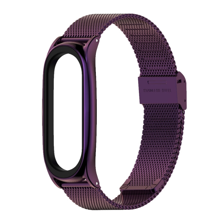 For Xiaomi Mi Band 6 / 5 / 4 / 3 Mijobs Milan Buckle Plus Stainless Steel Watch Band(Purple) - Watch Bands by MIJOBS | Online Shopping UK | buy2fix