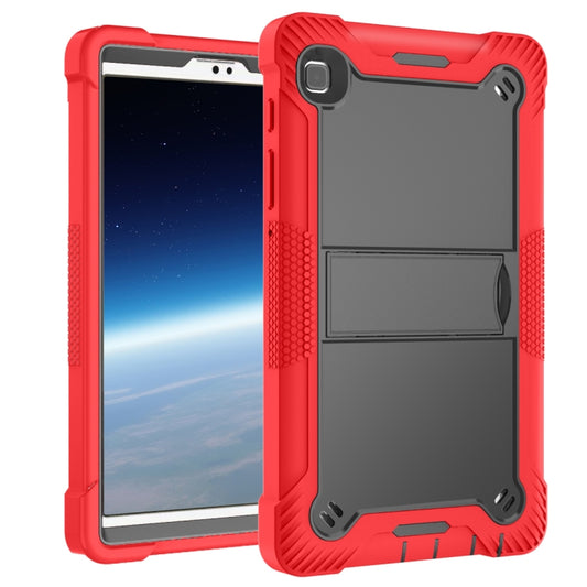 For Samsung Galaxy Tab A7 Lite T225/T220 Silicone + PC Shockproof Protective Case with Holder(Red + Black) by buy2fix