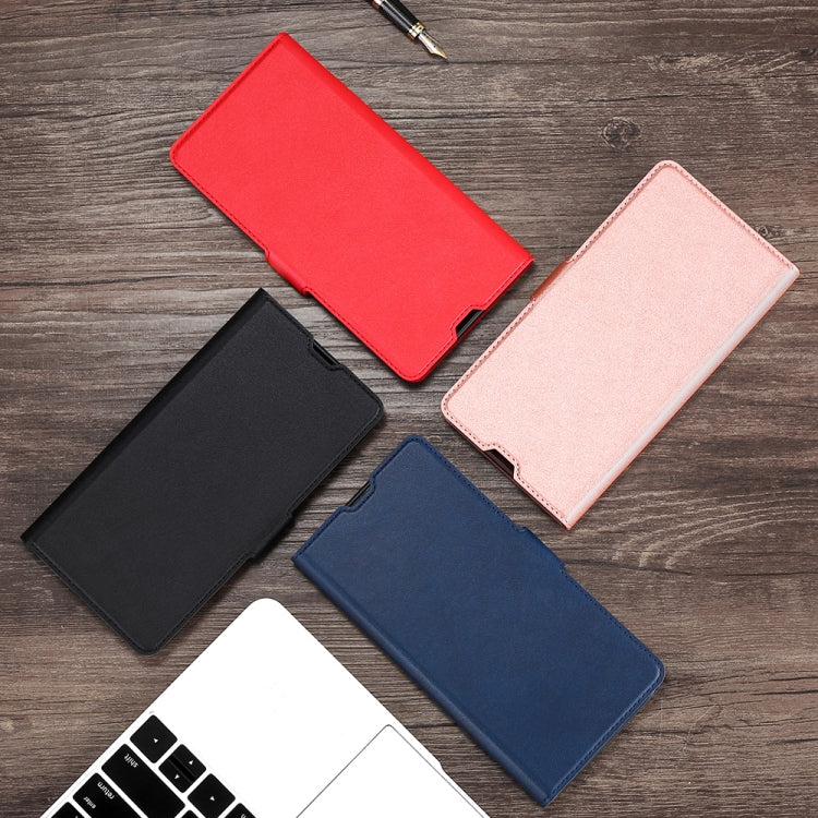 For iPhone XS Max Ultra-thin Voltage Side Buckle PU + TPU Horizontal Flip Leather Case with Holder & Card Slot(Black) by buy2fix