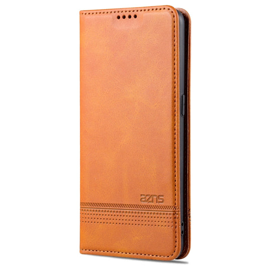For OnePlus Nord CE 5G AZNS Magnetic Calf Texture Horizontal Flip Leather Case with Card Slots & Holder & Wallet(Light Brown) by AZNS