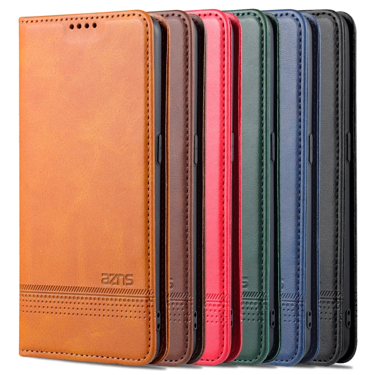 For OnePlus Nord CE 5G AZNS Magnetic Calf Texture Horizontal Flip Leather Case with Card Slots & Holder & Wallet(Light Brown) by AZNS
