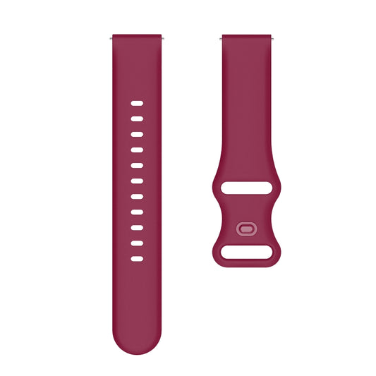 22mm For Amazfit GTS 2e Butterfly Buckle Silicone Watch Band(Wine Red) by buy2fix