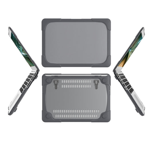 TPU + PC Two-color Anti-fall Laptop Protective Case For MacBook Pro Retina 15.4 inch A1398(Grey) by buy2fix