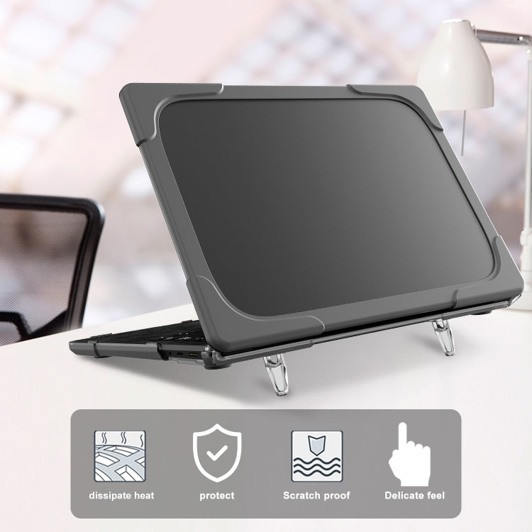 For Microsoft Surface Laptop 2 / 3 / 4 / 5 13.5 inch 1769 / 1867 / 1958 / 1950 Cloth TPU + PC Two-color Anti-fall Laptop Protective Case(Grey) - Microsoft by buy2fix | Online Shopping UK | buy2fix