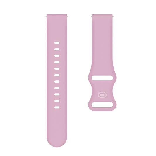 22mm For Xiaomi Haylou RT RS3 LS04 / LS05S Universal Inner Back Buckle Perforation Silicone Watch Band(Light Purple) by MIJOBS