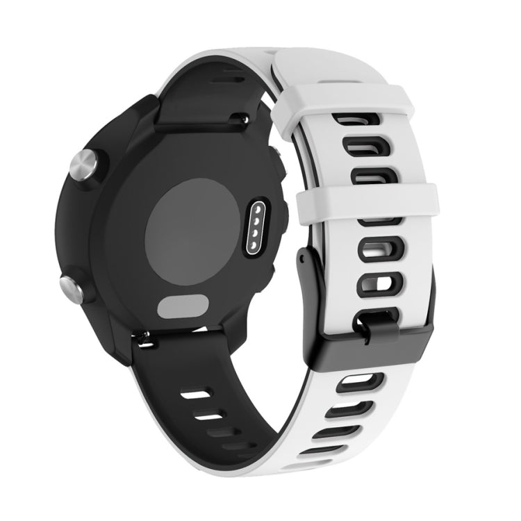 22mm For Xiaomi Haylou RT RS3 LS04 / LS05S Universal Two-color Silicone Watch Band(White Black) - Watch Bands by MIJOBS | Online Shopping UK | buy2fix