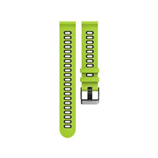 20mm For Garmin Vivoactive 3 / Venu Universal Two-color Silicone Watch Band(Green Black) by buy2fix