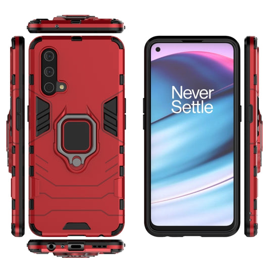 For OnePlus Nord CE 5G PC + TPU Shockproof Protective Case with Magnetic Ring Holder(Red) by buy2fix