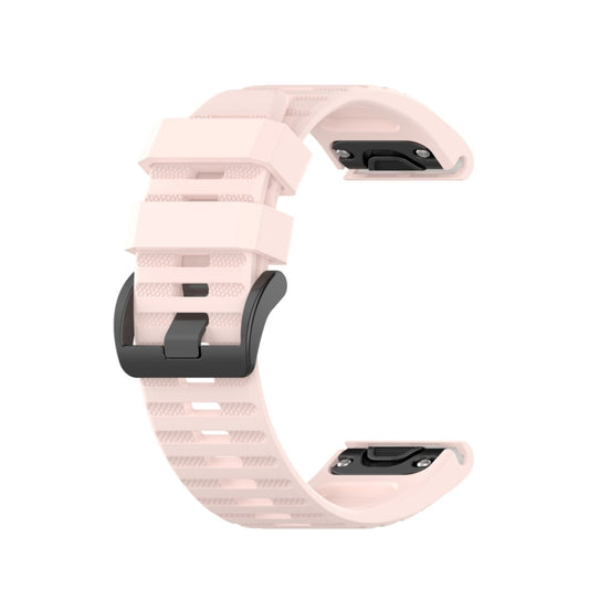 For Garmin Fenix 6 22mm Smart Watch Quick Release Silicon Watch Band(Light Pink) by buy2fix