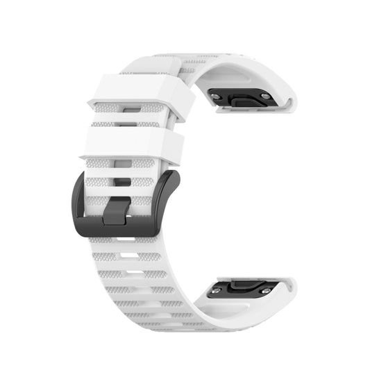 For Garmin Fenix 6 22mm Smart Watch Quick Release Silicon Watch Band(White) by buy2fix
