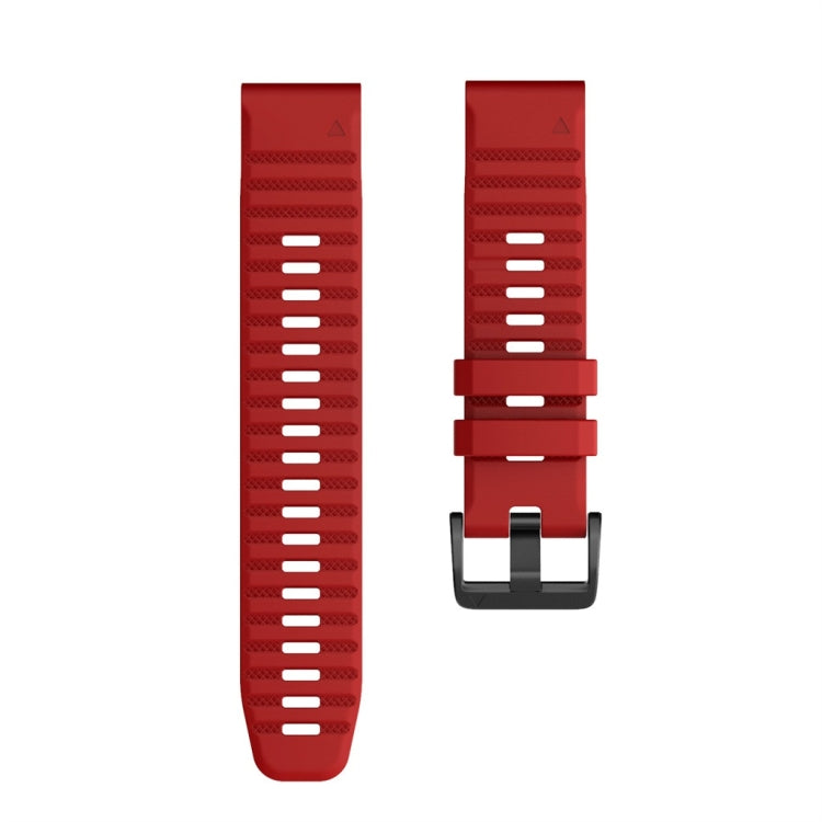 For Garmin Fenix 7X / 6X 26mm Smart Watch Quick Release Silicon Watch Band(Red) - Watch Bands by buy2fix | Online Shopping UK | buy2fix