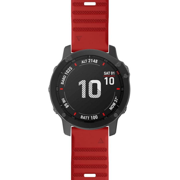 For Garmin Fenix 7X / 6X 26mm Smart Watch Quick Release Silicon Watch Band(Red) - Watch Bands by buy2fix | Online Shopping UK | buy2fix