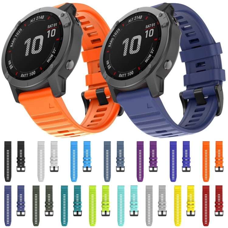 For Garmin Fenix 7X / 6X 26mm Smart Watch Quick Release Silicon Watch Band(Lime Color) by buy2fix