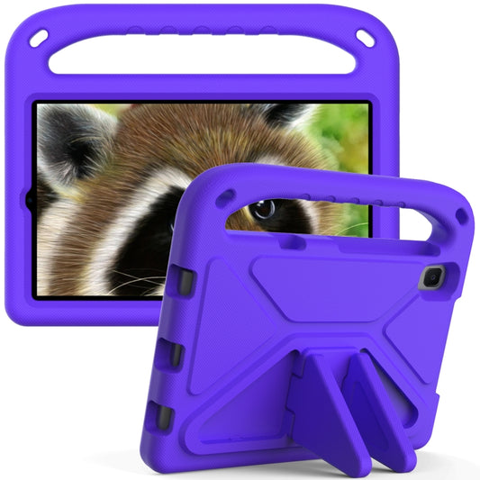 For Lenovo Tab M8 FHD TB-8505F / TB-8705X 8.0 inch & Tab M8 TB-8505 / TB-8705 / TB-8506 2021 Handle Portable EVA Shockproof Anti Falling Protective Case with Triangle Holder(Purple) by buy2fix