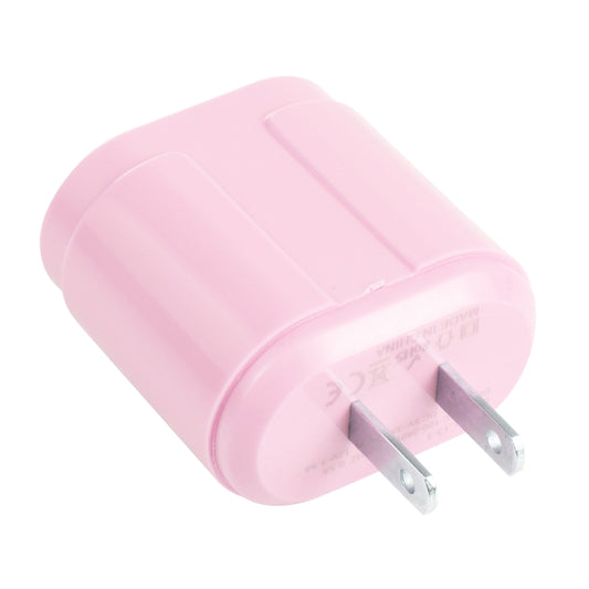 13-3 QC3.0 Single USB Interface Macarons Travel Charger, US Plug(Pink) by buy2fix