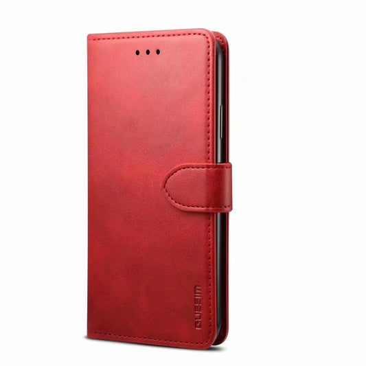 For Samsung Galaxy S21 FE GUSSIM Business Style Horizontal Flip Leather Case with Holder & Card Slots & Wallet(Red) by GUSSIM