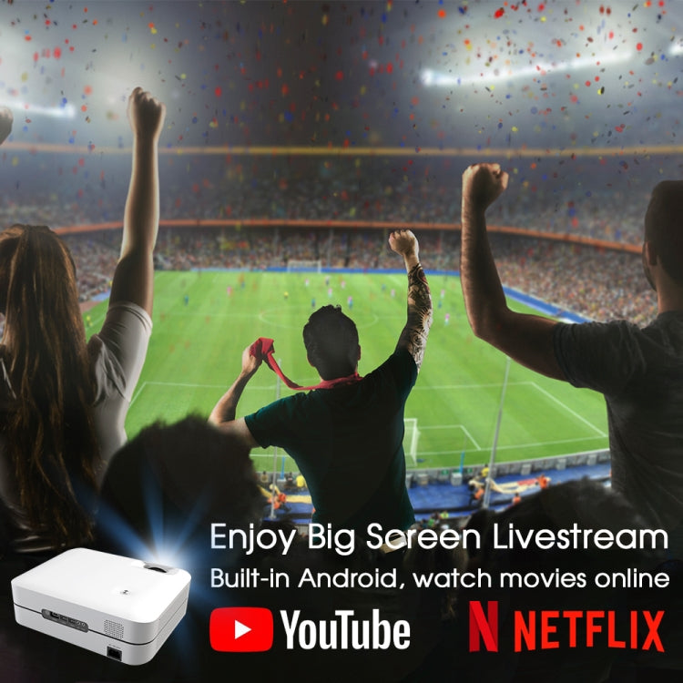 WEJOY L9 1920x1080P 400 ANSI Lumens Portable Home Theater LED HD Digital Projector, Android 6.0, 1G+8G, US Plug - LED Projector by WEJOY | Online Shopping UK | buy2fix