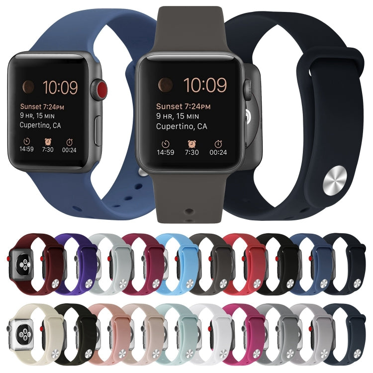 Silicone Watch Band For Apple Watch Series 9&8&7 41mm / SE 3&SE 2&6&SE&5&4 40mm / 3&2&1 38mm(Cobalt Blue) by buy2fix