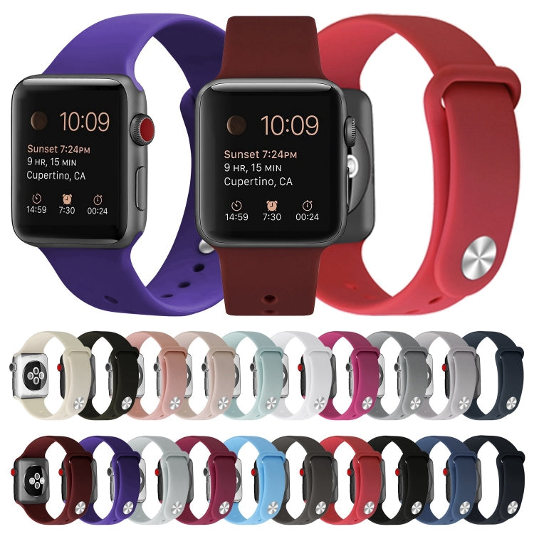 Silicone Watch Band For Apple Watch Ultra 49mm&Watch Ultra 2 49mm / Series 9&8&7 45mm / SE 3&SE 2&6&SE&5&4 44mm / 3&2&1 42mm(Midnight Blue) by buy2fix