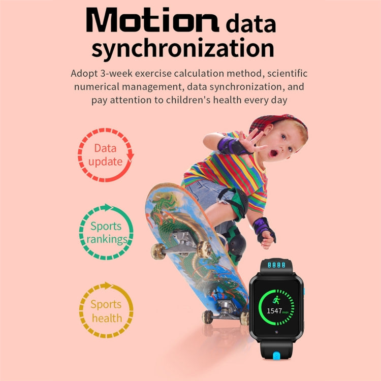 W5 1.54 inch Full-fit Screen Dual Cameras Smart Phone Watch, Support SIM Card / GPS Tracking / Real-time Trajectory / Temperature Monitoring, 1GB+16GB(Black Blue) by buy2fix