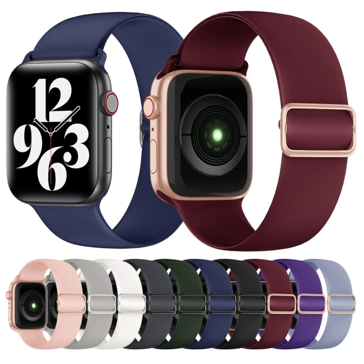 Elasticity Silicone Strap Watch Band For Apple Watch Ultra 49mm&Watch Ultra 2 49mm / Series 9&8&7 45mm / SE 3&SE 2&6&SE&5&4 44mm / 3&2&1 42mm(Grey) by buy2fix