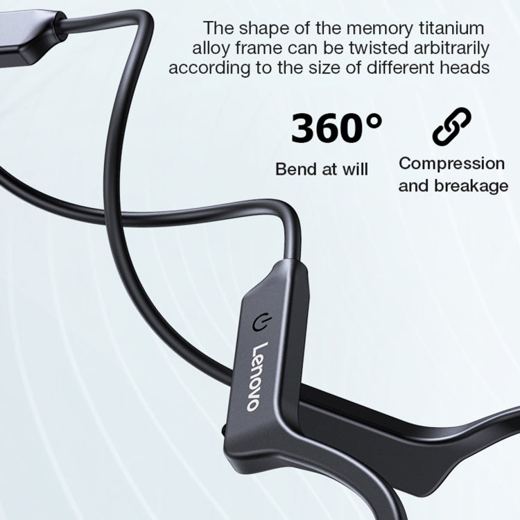 Lenovo X4 Bluetooth 5.0 Waterproof Bone Conduction Wireless Bluetooth Earphone(Black) - Bluetooth Earphone by Lenovo | Online Shopping UK | buy2fix