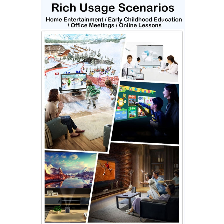 WEJOY A5 1920x1080P 200 Lumens Multi-function Portable Home Theater LED HD Digital Projector with Bluetooth Speaker, Android 7.1, 2G+16GB, AU Plug by WEJOY