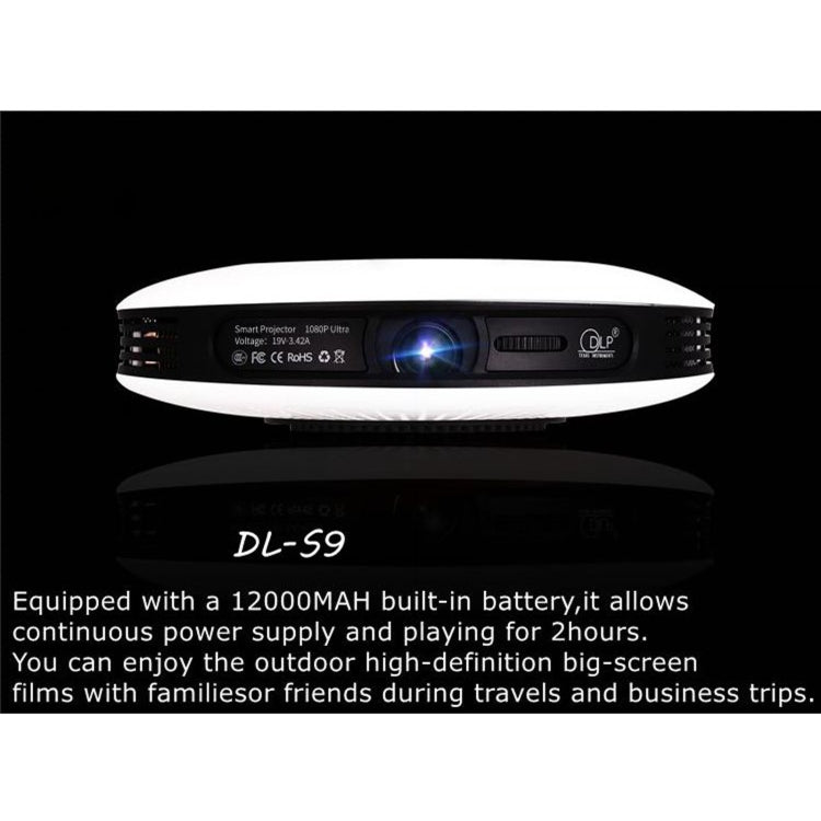 WEJOY DL-S9 1280x720P 300 Lumens Portable Home Theater LED HD Digital Projector, Android 6.0, 2G+16GB, EU Plug - LED Projector by WEJOY | Online Shopping UK | buy2fix