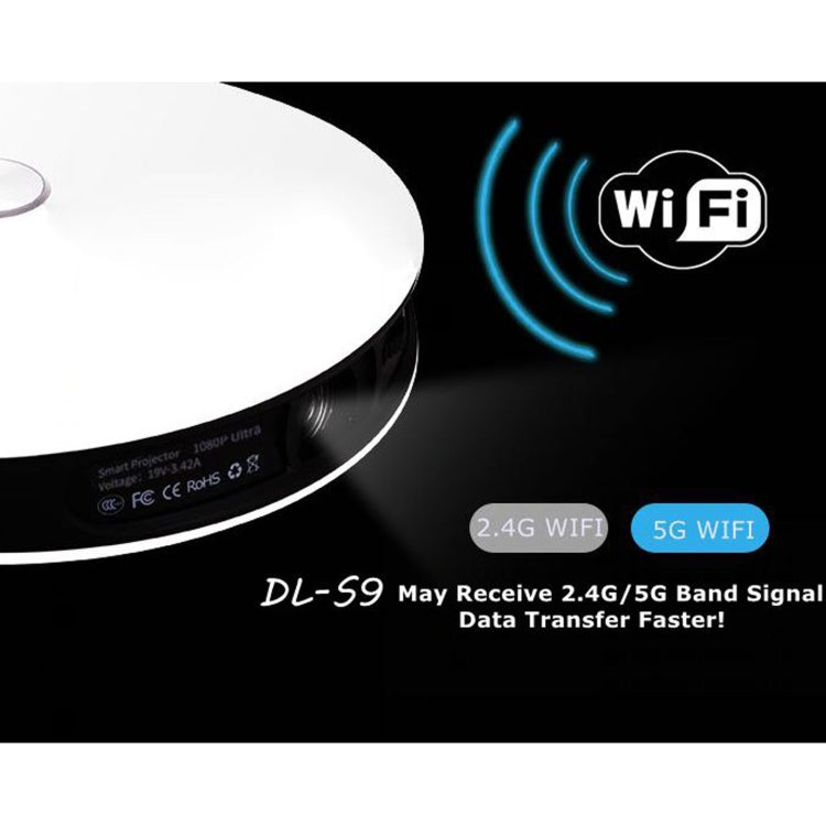 WEJOY DL-S9 1280x720P 300 Lumens Portable Home Theater LED HD Digital Projector, Android 6.0, 2G+16GB, UK Plug - LED Projector by WEJOY | Online Shopping UK | buy2fix