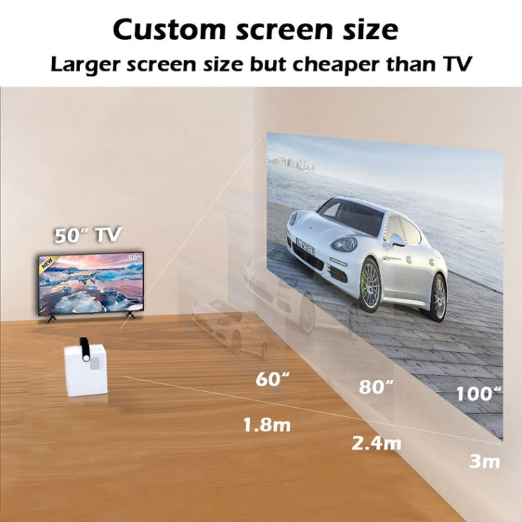WEJOY Y2 1920x1080P 100 ANSI Lumens Portable Home Theater LED HD Digital Projector, ouch Control Version, Android 9.0, 2G+16G, EU Plug - LED Projector by WEJOY | Online Shopping UK | buy2fix