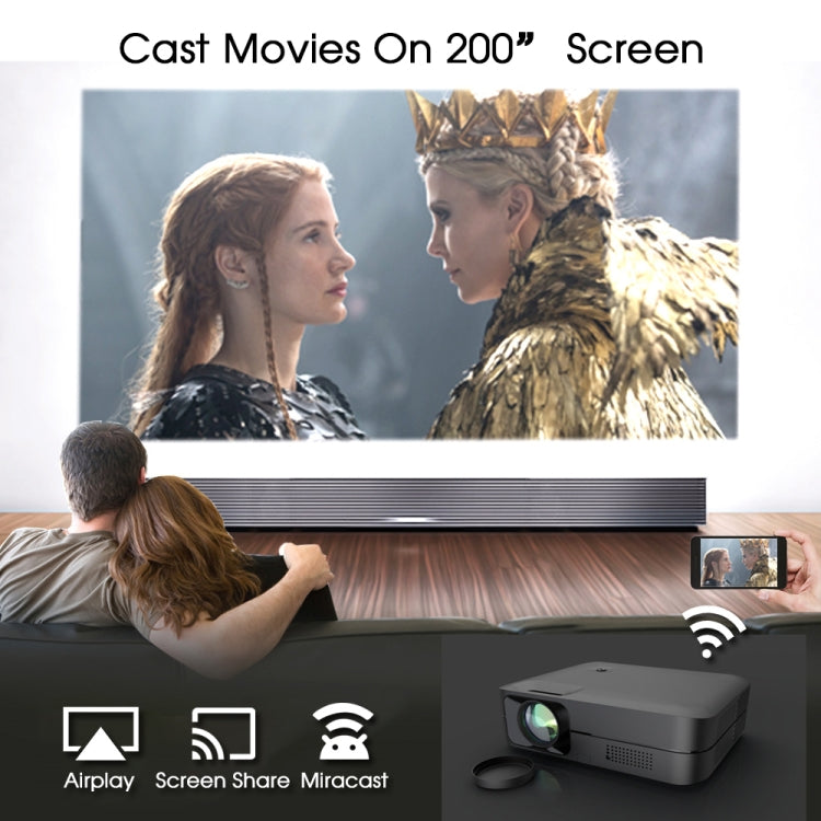 WEJOY L9 1920x1080P 400 ANSI Lumens Portable Home Theater LED HD Digital Projector, Android 6.0, 1G+8G, AU Plug - LED Projector by WEJOY | Online Shopping UK | buy2fix