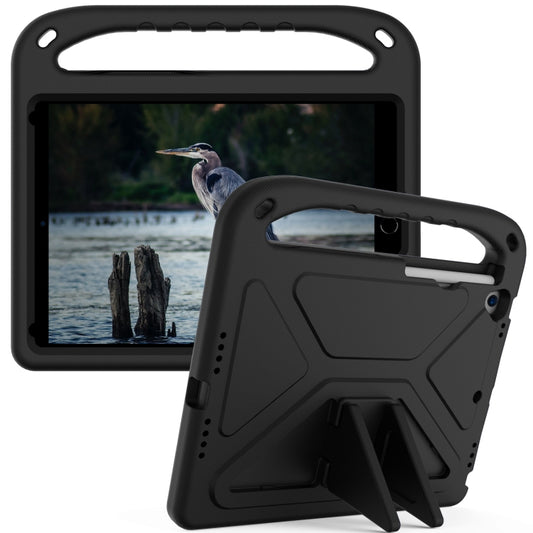 For iPad 10.2 2021 / 2020 / 2019 Handle Portable EVA Shockproof Protective Case with Triangle Holder(Black) by buy2fix